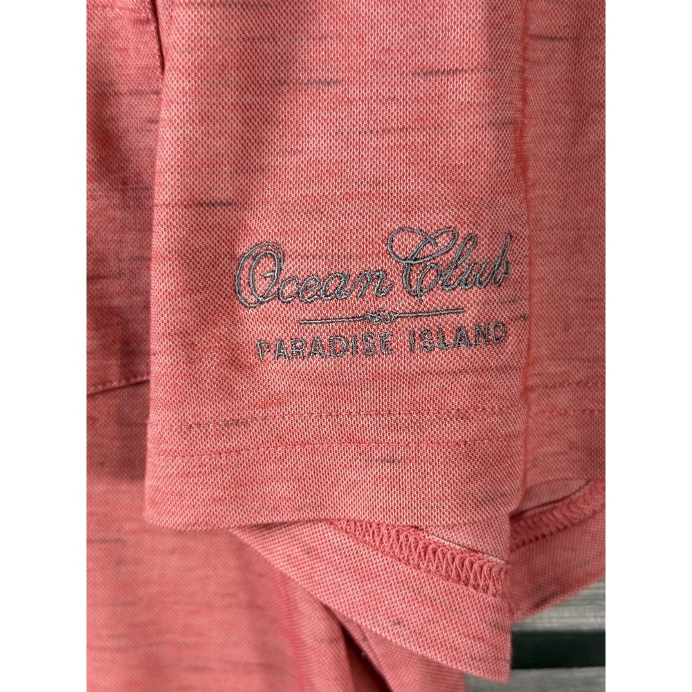 Travis Mathew Shirt Mens 2XL Short Sleeve Red Polo Ocean Club Paradise island - Picture 4 of 6